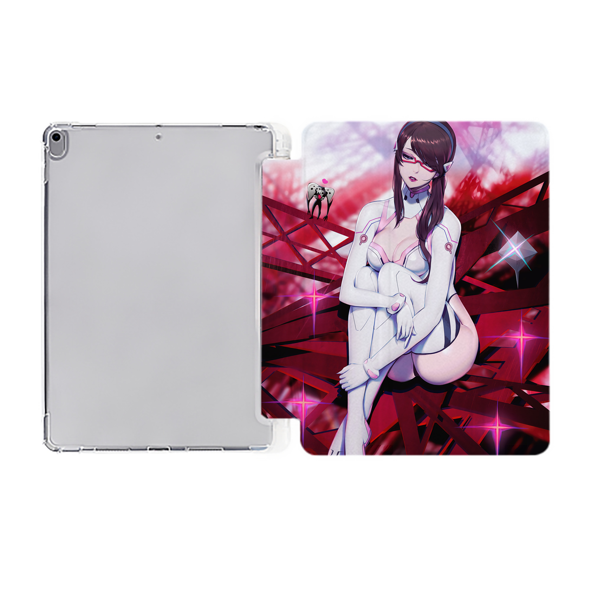 （画像用） EVA 新世紀エヴァンゲリオン IPad ケース ペン収納付き 三つ折りスタンド PUレザー×シリコン 対応機種9.5/10.5/10.9インチ